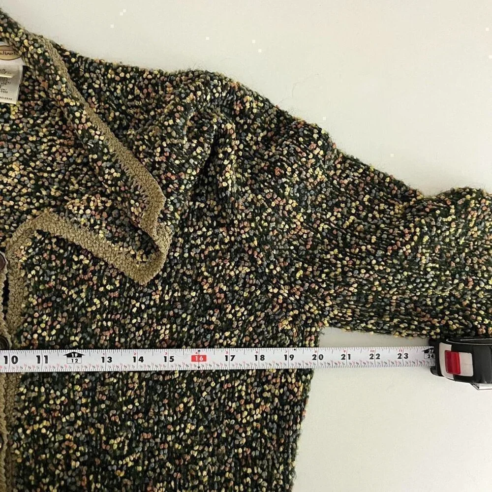vintage 90s girly boho granola bobble knit cardigan - Picture 5 of 8